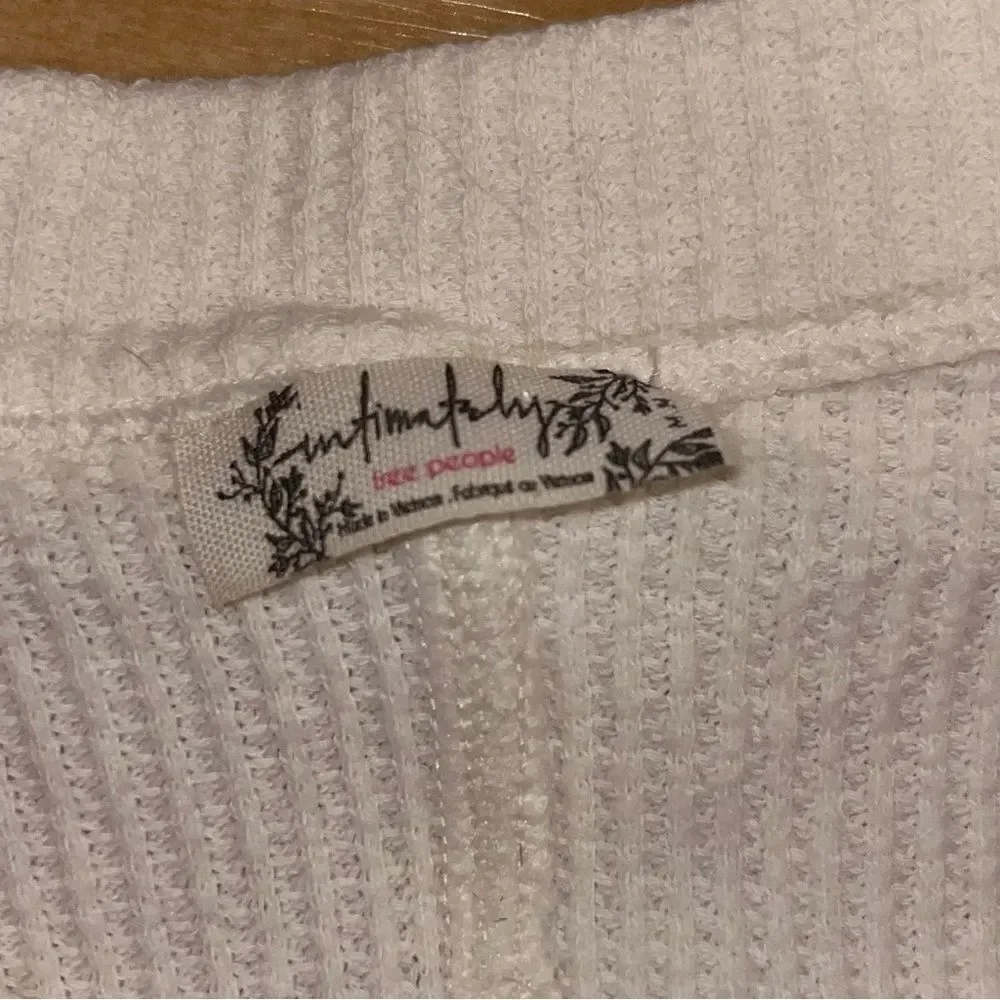 Intimately Free People Cream Long Sleeve Bodysuit